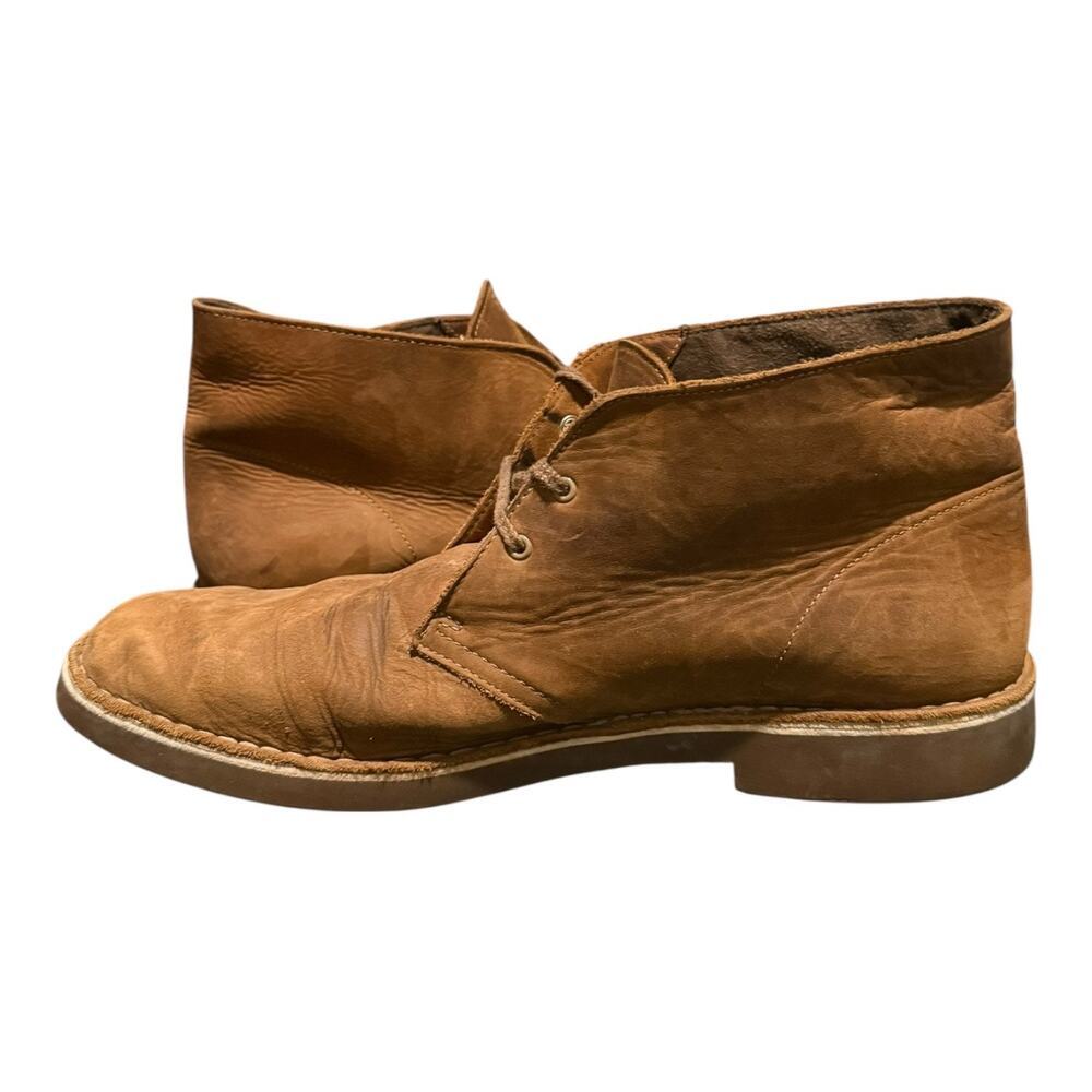 Clarks Men's Bushacre Chukka Desert Ankle Laced Boots Size 14 M Beeswax Leather - Picture 7 of 9